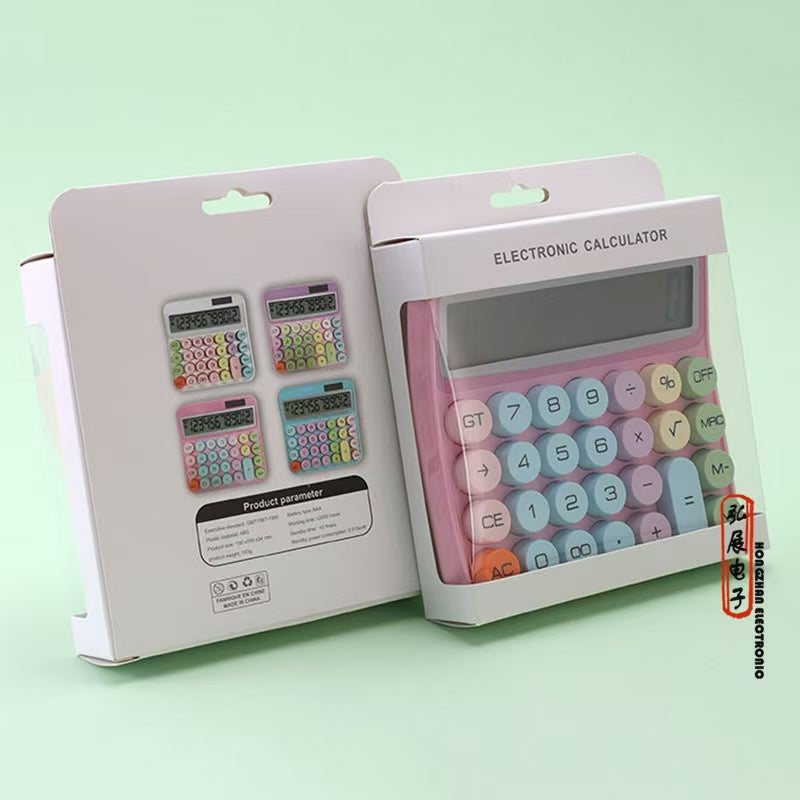 Solar Charge Electronic Calculator Random Color