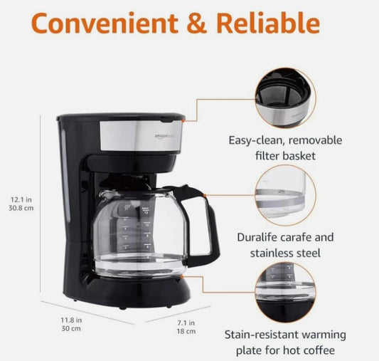 MSRP $50 Amazon Basics 12-Cup Coffee Maker