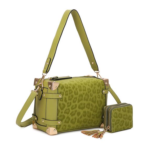 LEO38-M2  Autumn new multi-color leopard print series Handbag ,Two-Piece Set for Women