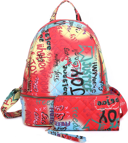 MULTI GRAFFITI BACKPACK 2-IN-1 SET