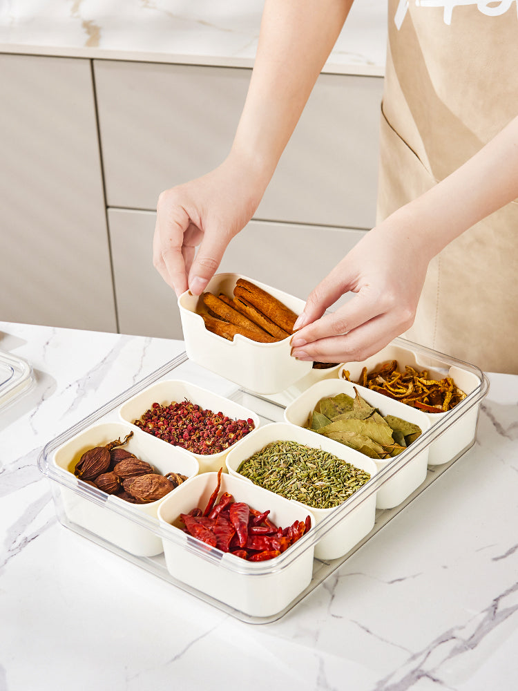 Kitchen Divided Storage Boxes Set